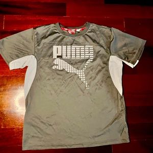 Puma Grey/White Boys L T Shirt
